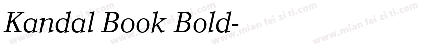 Kandal Book Bold字体转换